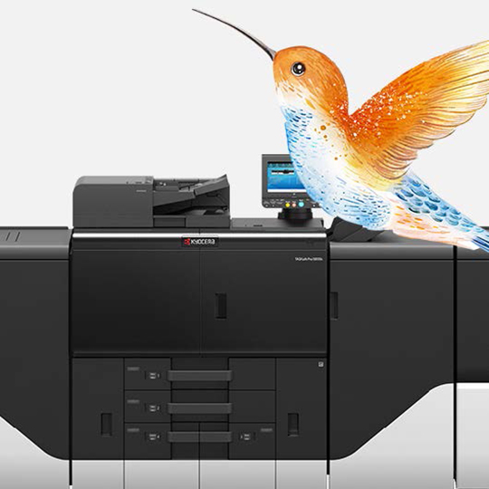 Kyocera Commercial Branding with Kyocera Production Printer.