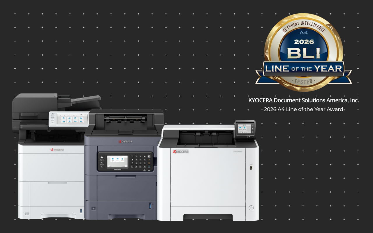 Kyocera Wins Keypoint Intelligence 2026 A4 Line of the Year